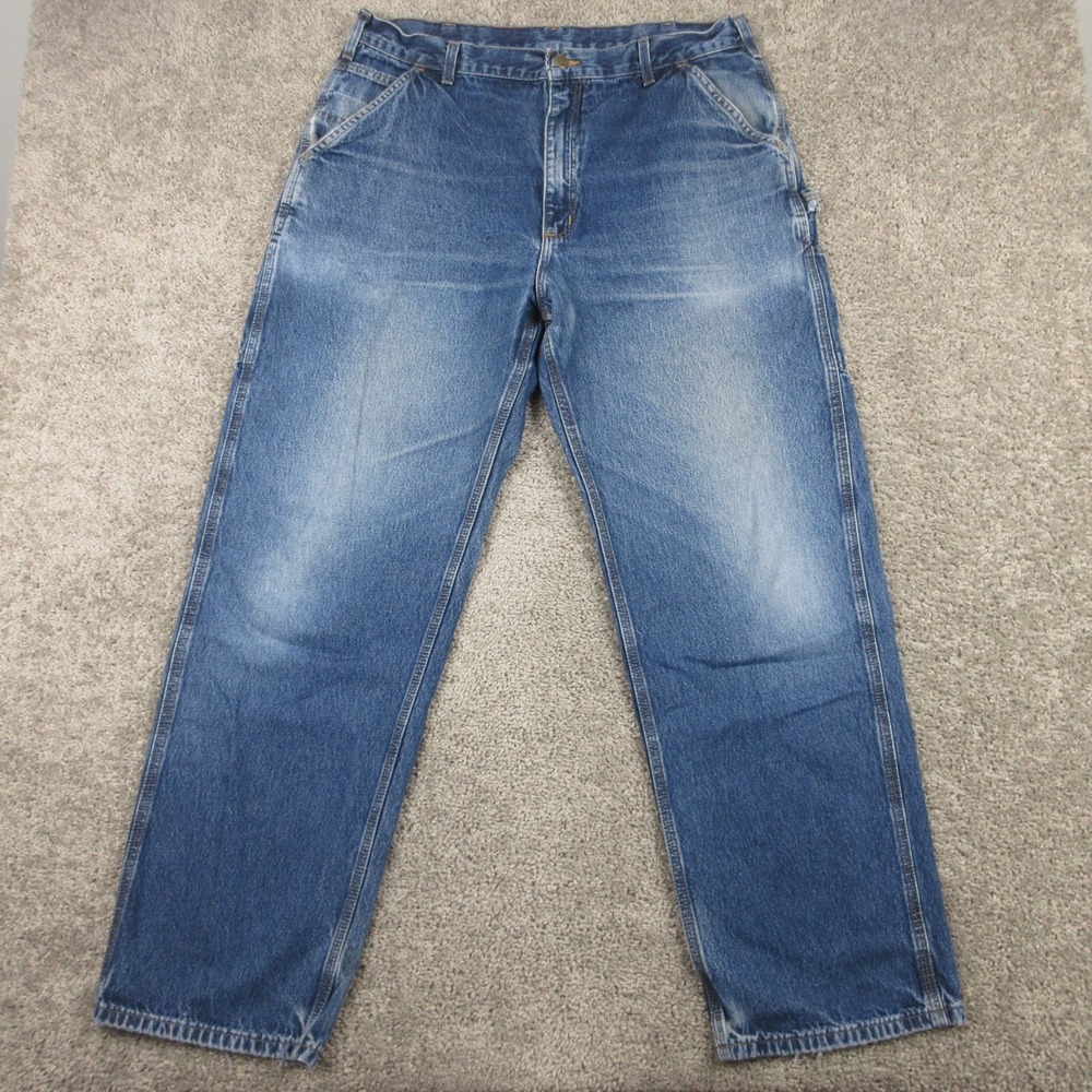 Carhartt Jeans  Mens 36x32 (Tag 38x34) Loose Carpenter Dungaree Fit‎ Denim Pants